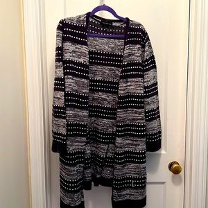 Lane Bryant. Cardigan. Size 2x. Navy and white.